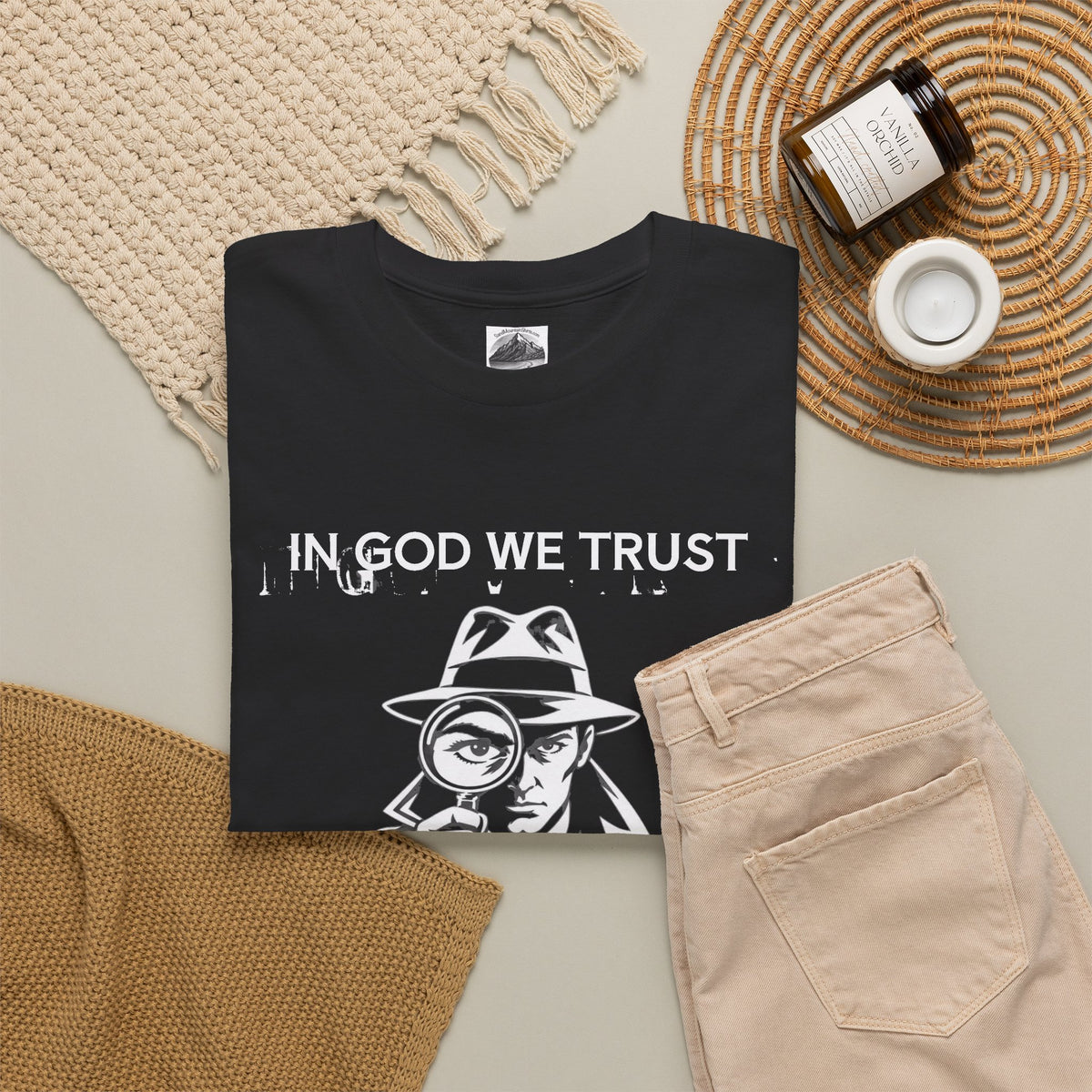 In God We Trust, All Others We Track" T-Shirt | Funny Spy Surveillance Shirt