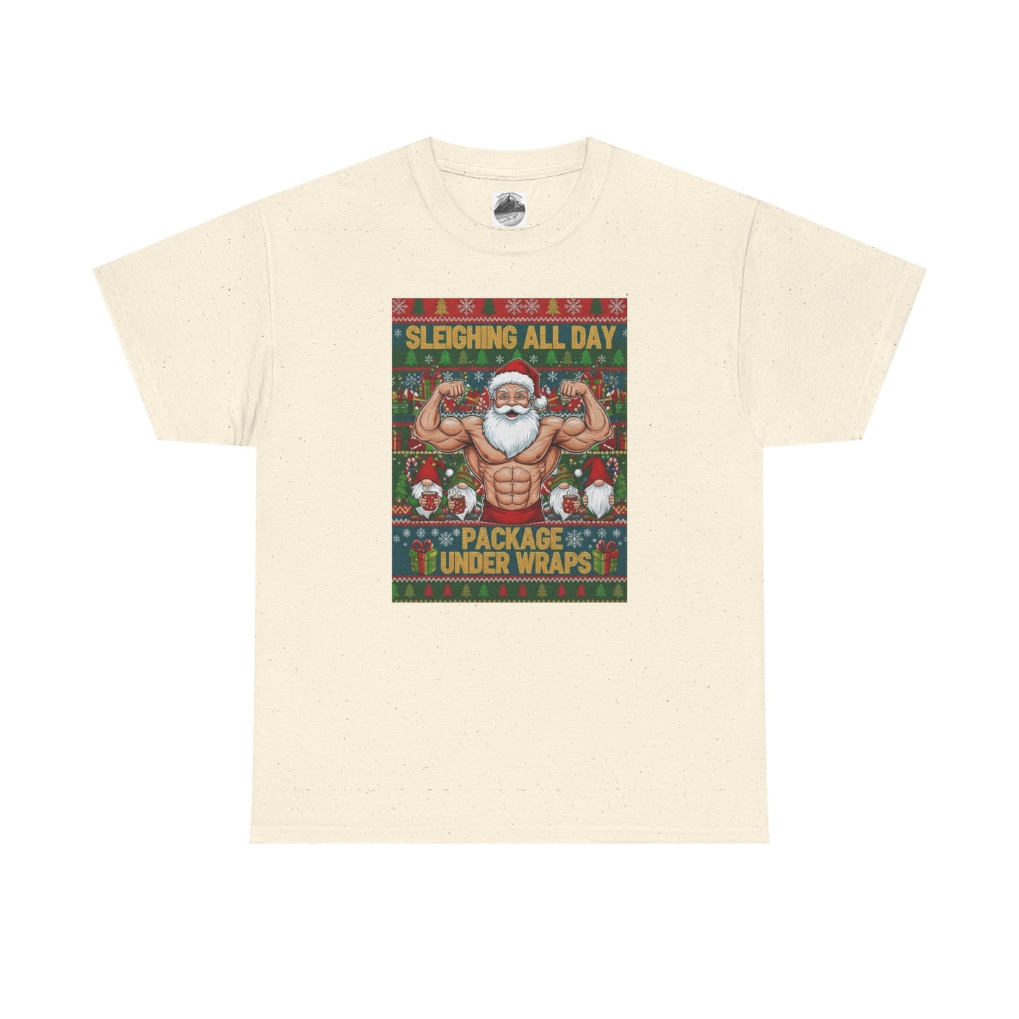 Buff Santa Christmas Tee – “Sleighing All Day” Funny Holiday T-Shirt
