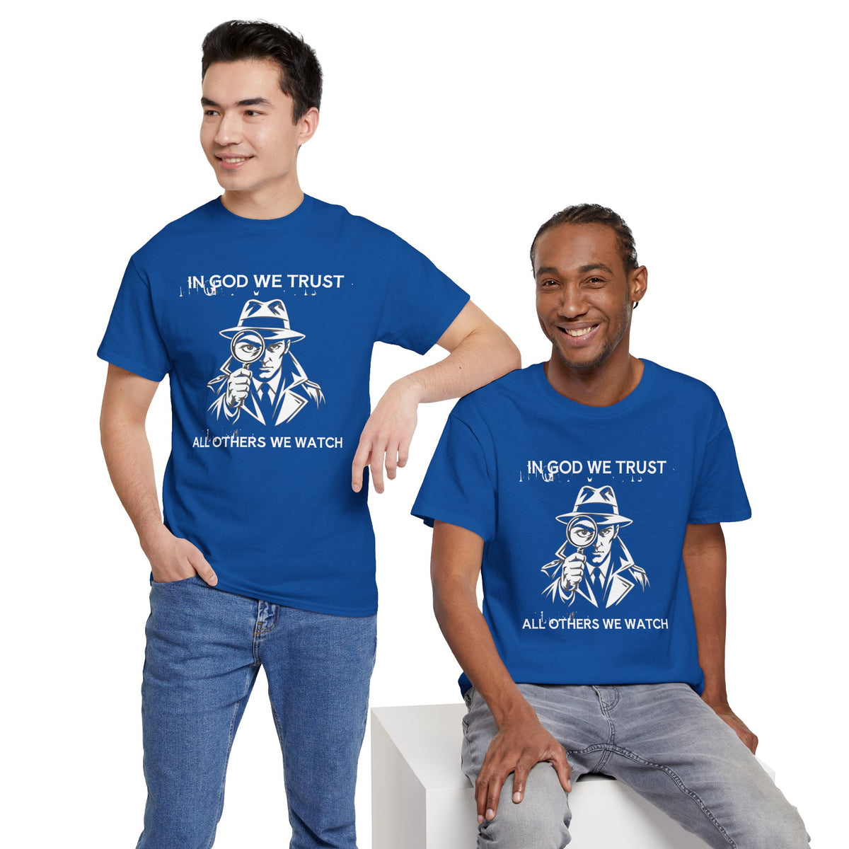 In God We Trust, All Others We Track" T-Shirt | Funny Spy Surveillance Shirt