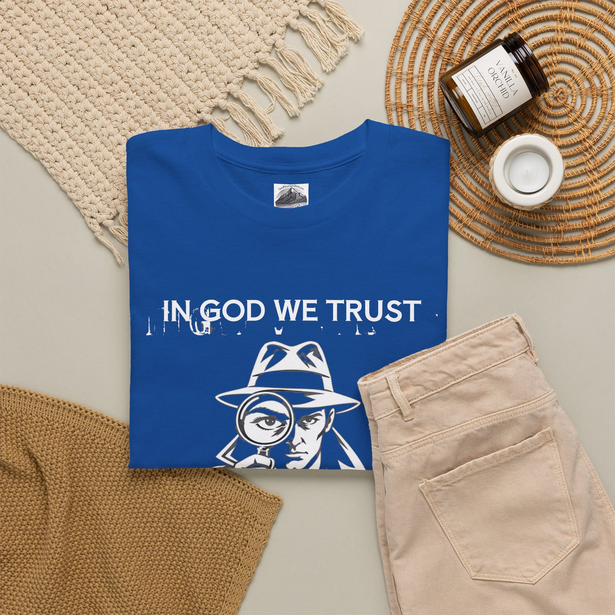 In God We Trust, All Others We Track" T-Shirt | Funny Spy Surveillance Shirt