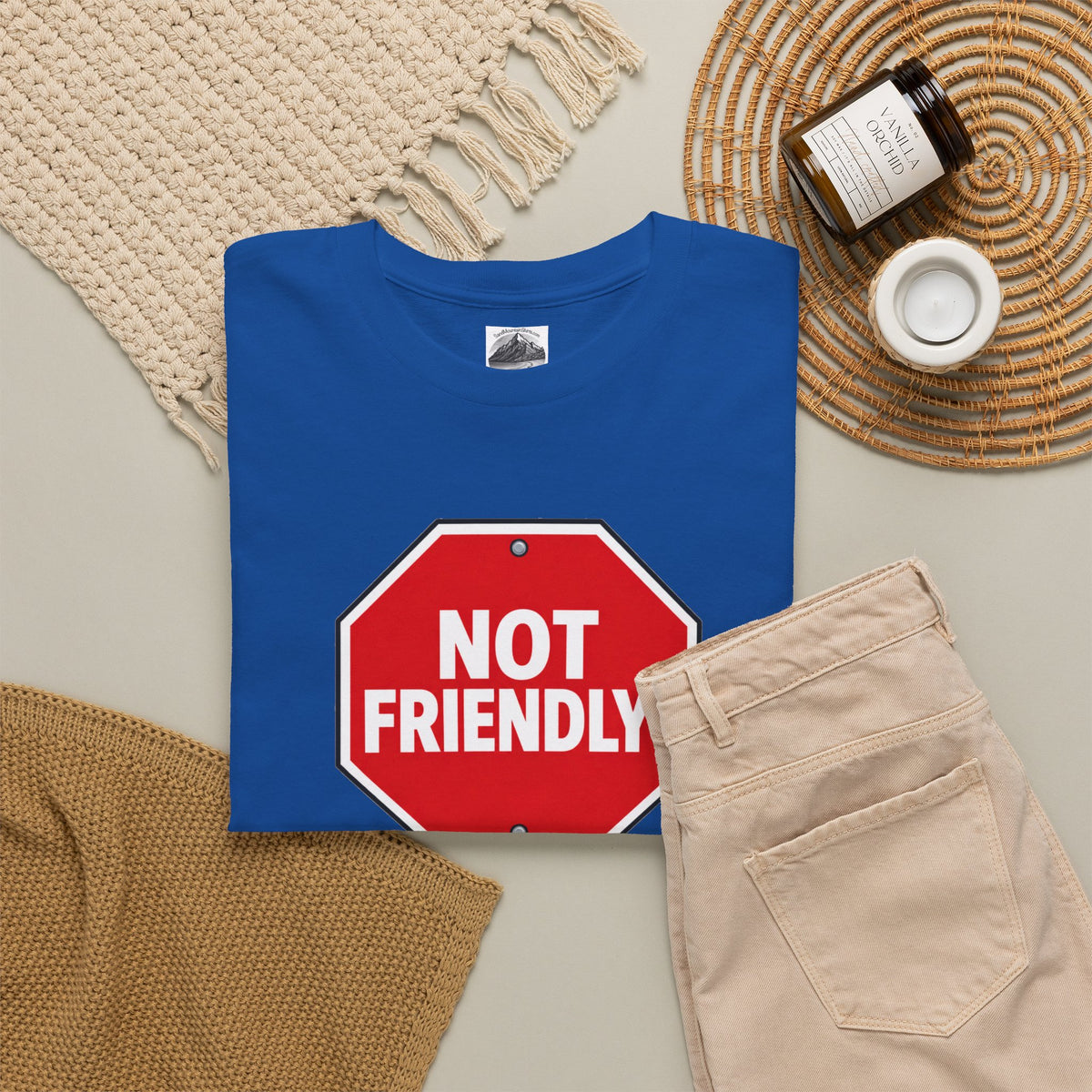 "Not Friendly!" Stop Sign T-Shirt