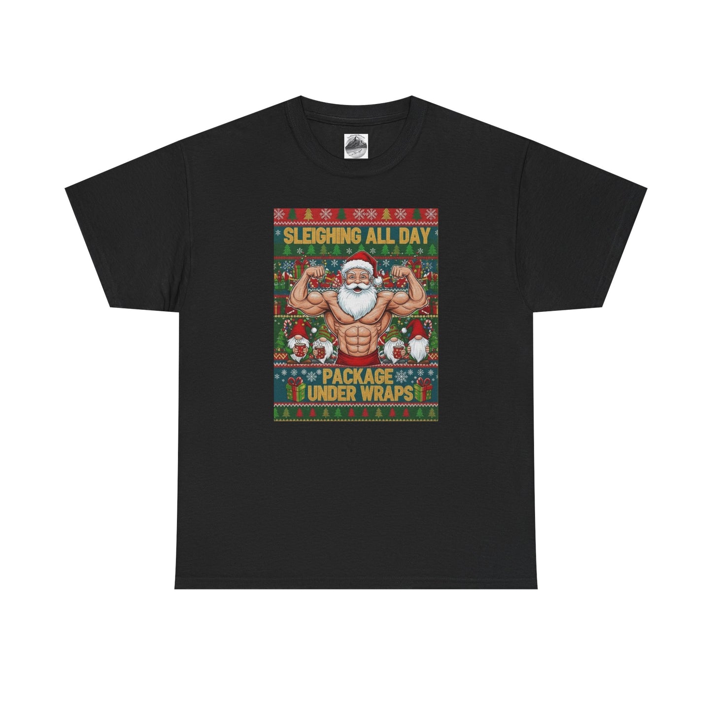 Buff Santa Christmas Tee – “Sleighing All Day” Funny Holiday T-Shirt
