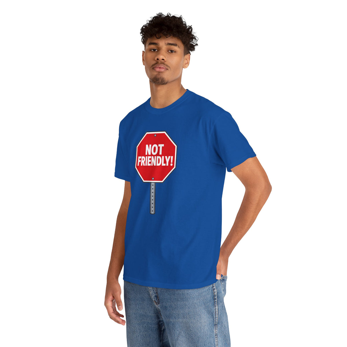 "Not Friendly!" Stop Sign T-Shirt