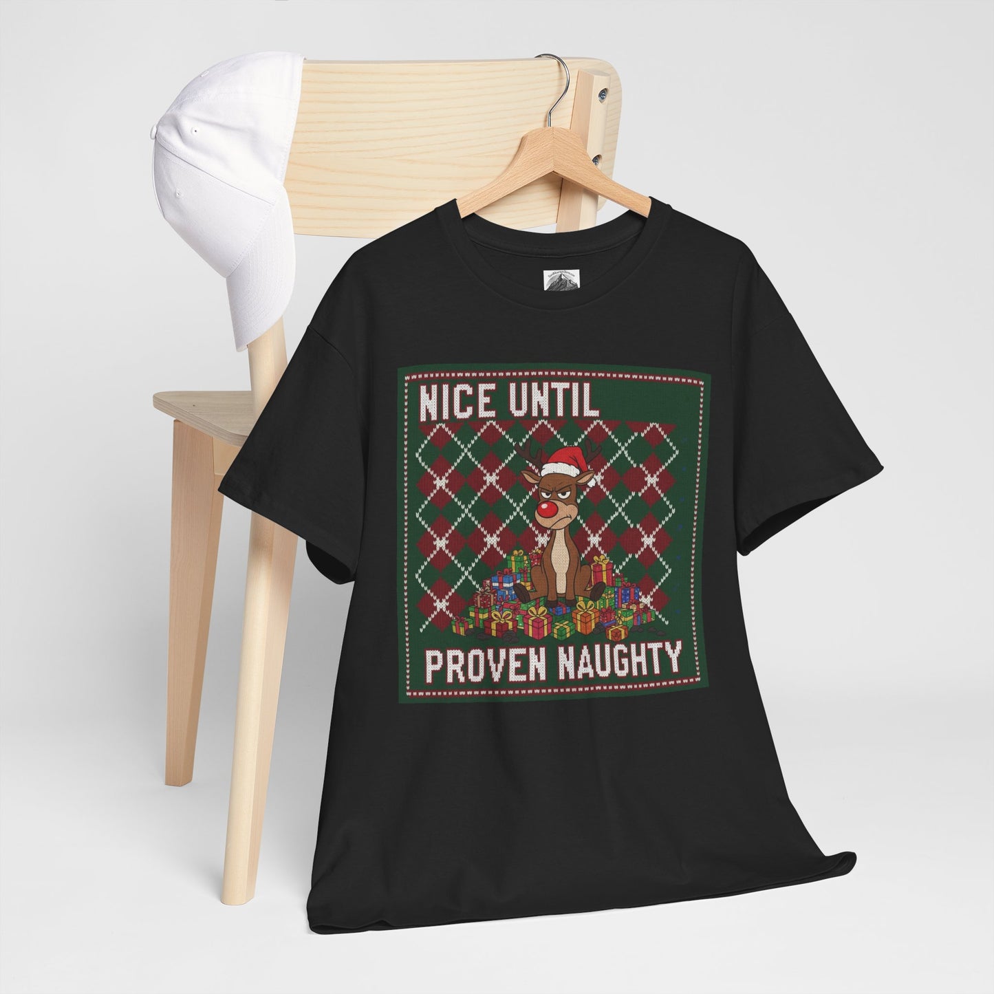 Nice Until Proven Naughty Ugly Christmas Shirt