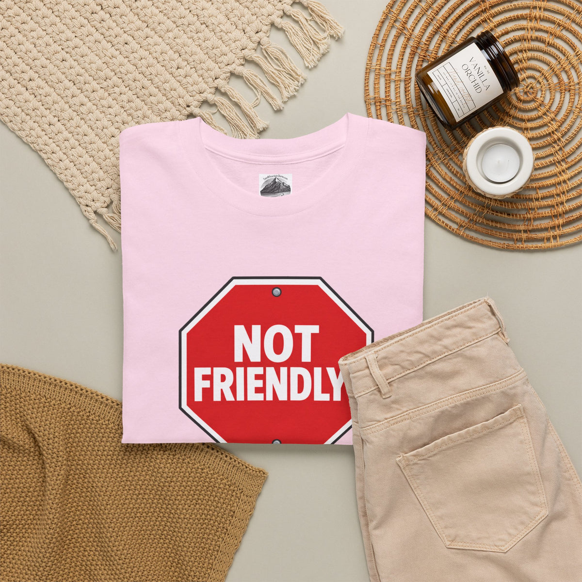 "Not Friendly!" Stop Sign T-Shirt