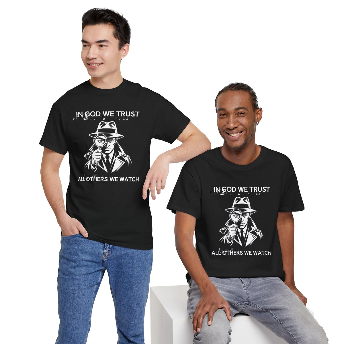 In God We Trust, All Others We Track" T-Shirt | Funny Spy Surveillance Shirt
