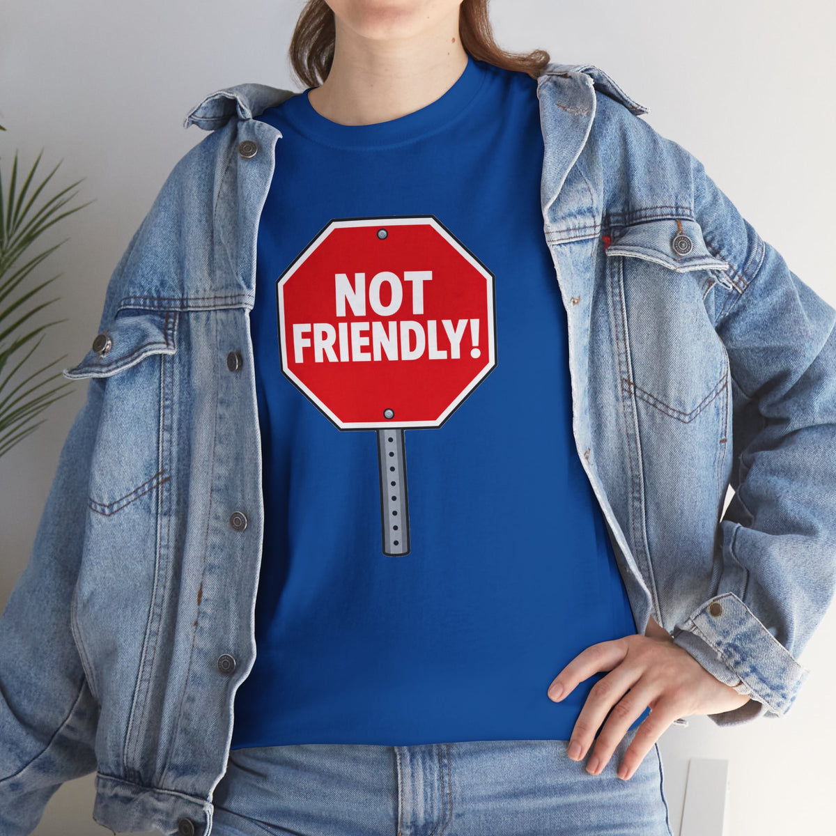 "Not Friendly!" Stop Sign T-Shirt