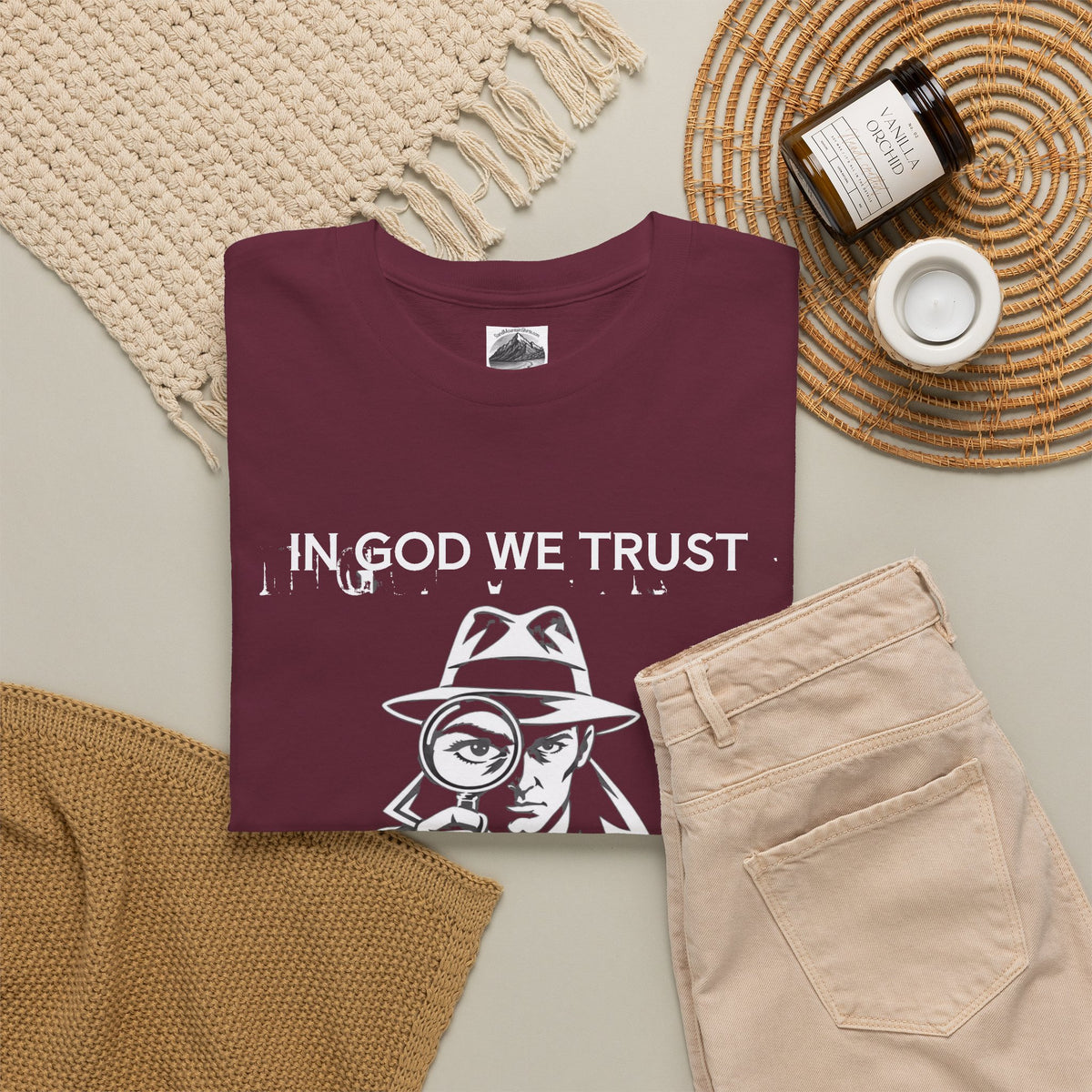 In God We Trust, All Others We Track" T-Shirt | Funny Spy Surveillance Shirt